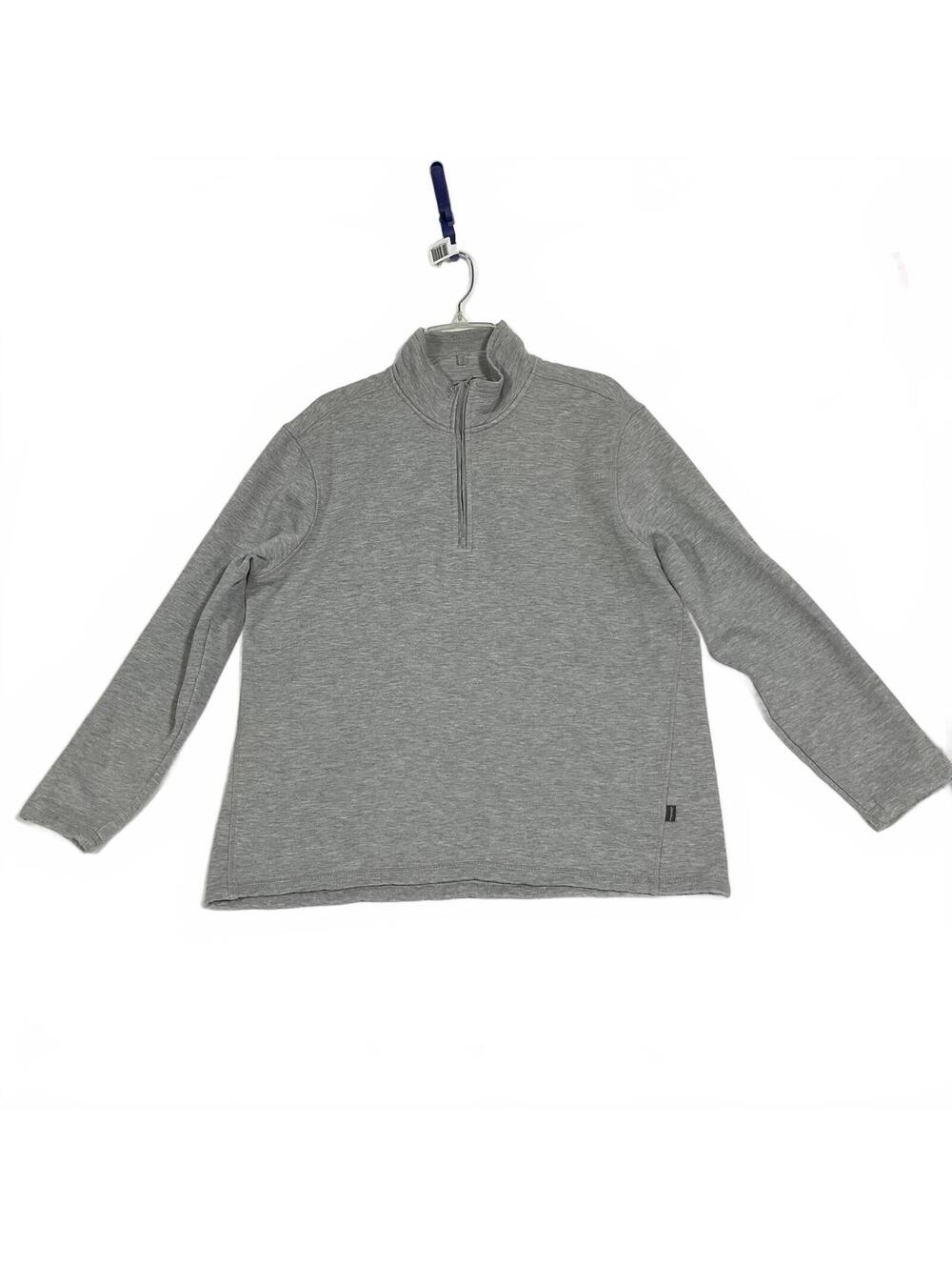 Eddie Bauer Men's Long Sleeve Quarter Zip Pullover Size L Gray b34
